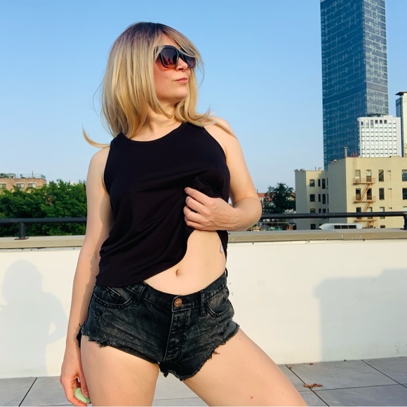 Adore Me Tee Jersey Stretch Liquid Drape Top - Picture 1 of 16
